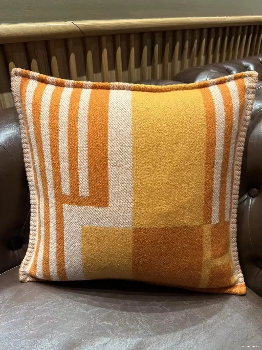 WOOL PILLOW HERMES THROW ITHAQUE 0519
